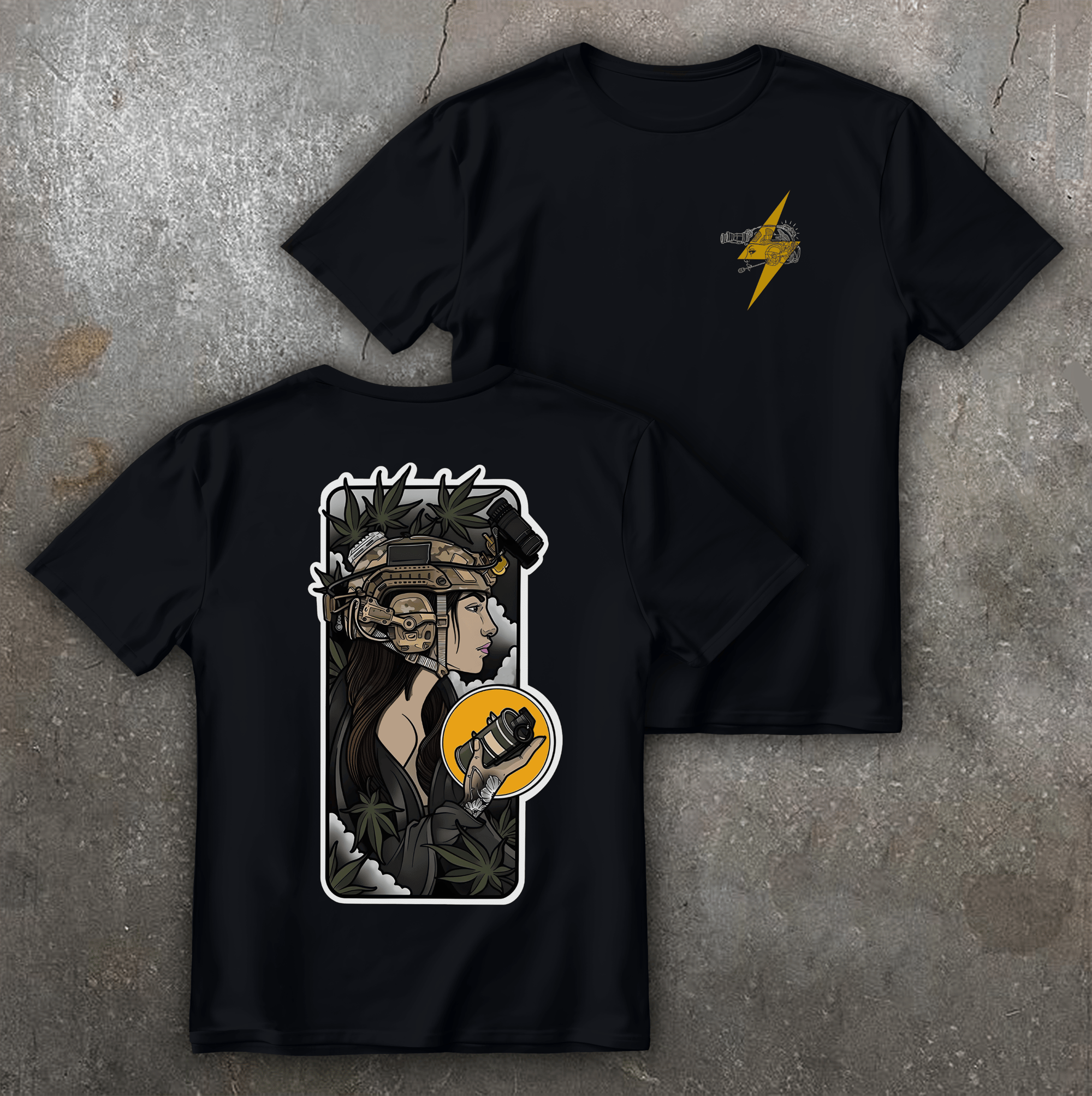 Футболка з принтом Grenade 420 чорна We feel