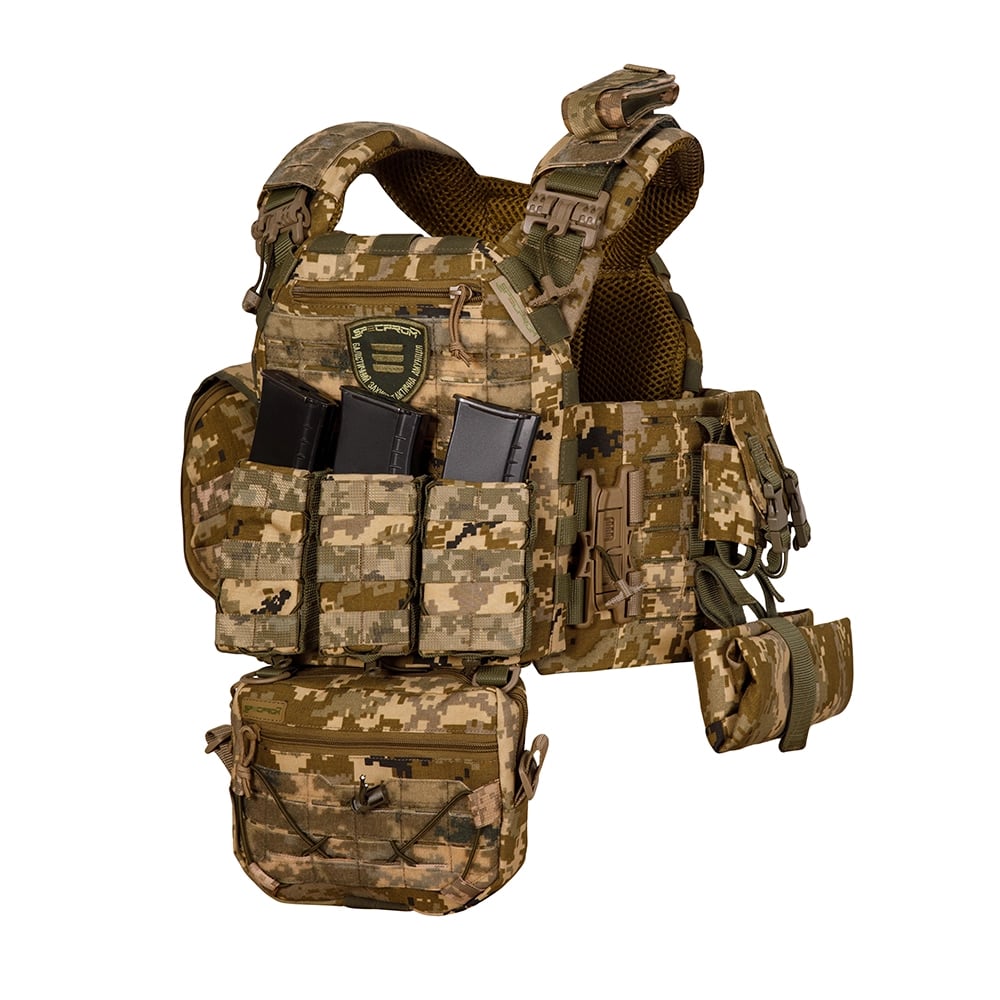 Плитоноска SPECPROM WARMOR Gen.5 V2 з повним комплектом підсумків Піксель (без плит) (00000003746) СПЕЦПРОМ КР