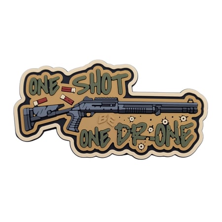 ПВХ Патч (шеврон) «One Shot - One Drone» Койот Brand Element