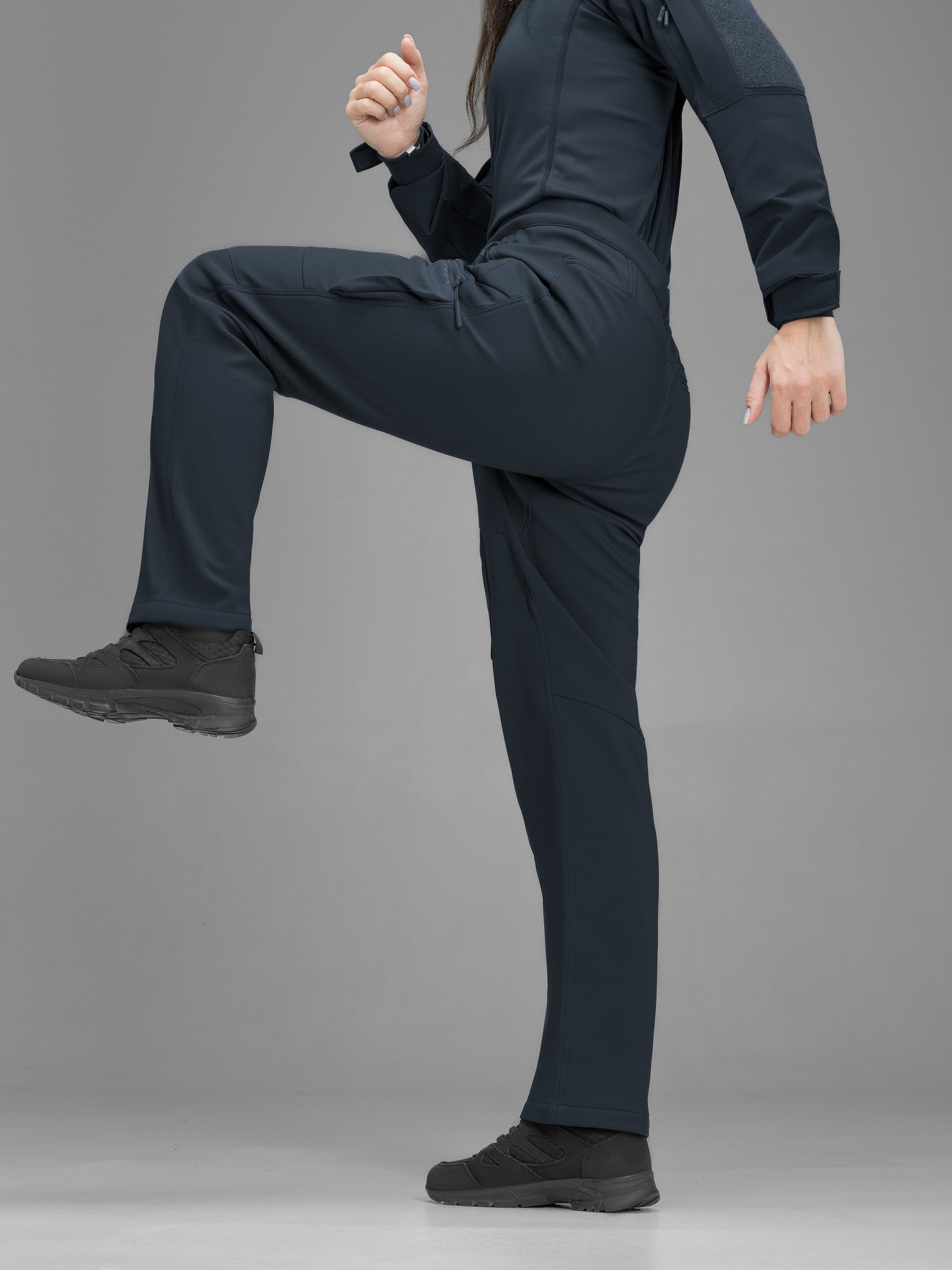 Брюки карго тактичні жіночі Softshell BEZET Techwear синій - Фото 8