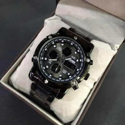 Чоловічий тактичний годинник Skmei Molot Limited AllBlack - Фото 2