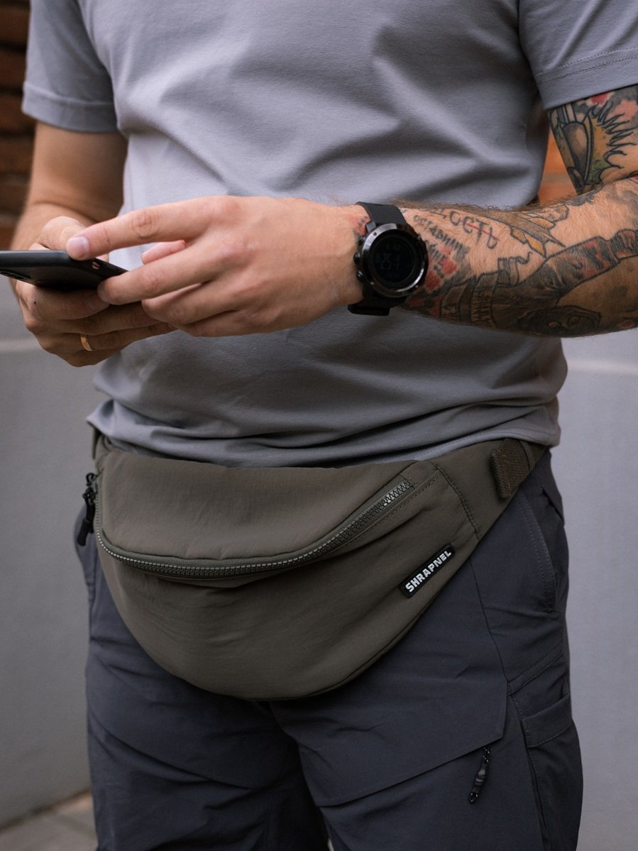 Поясна сумка Shrapnel Raider бананка олива