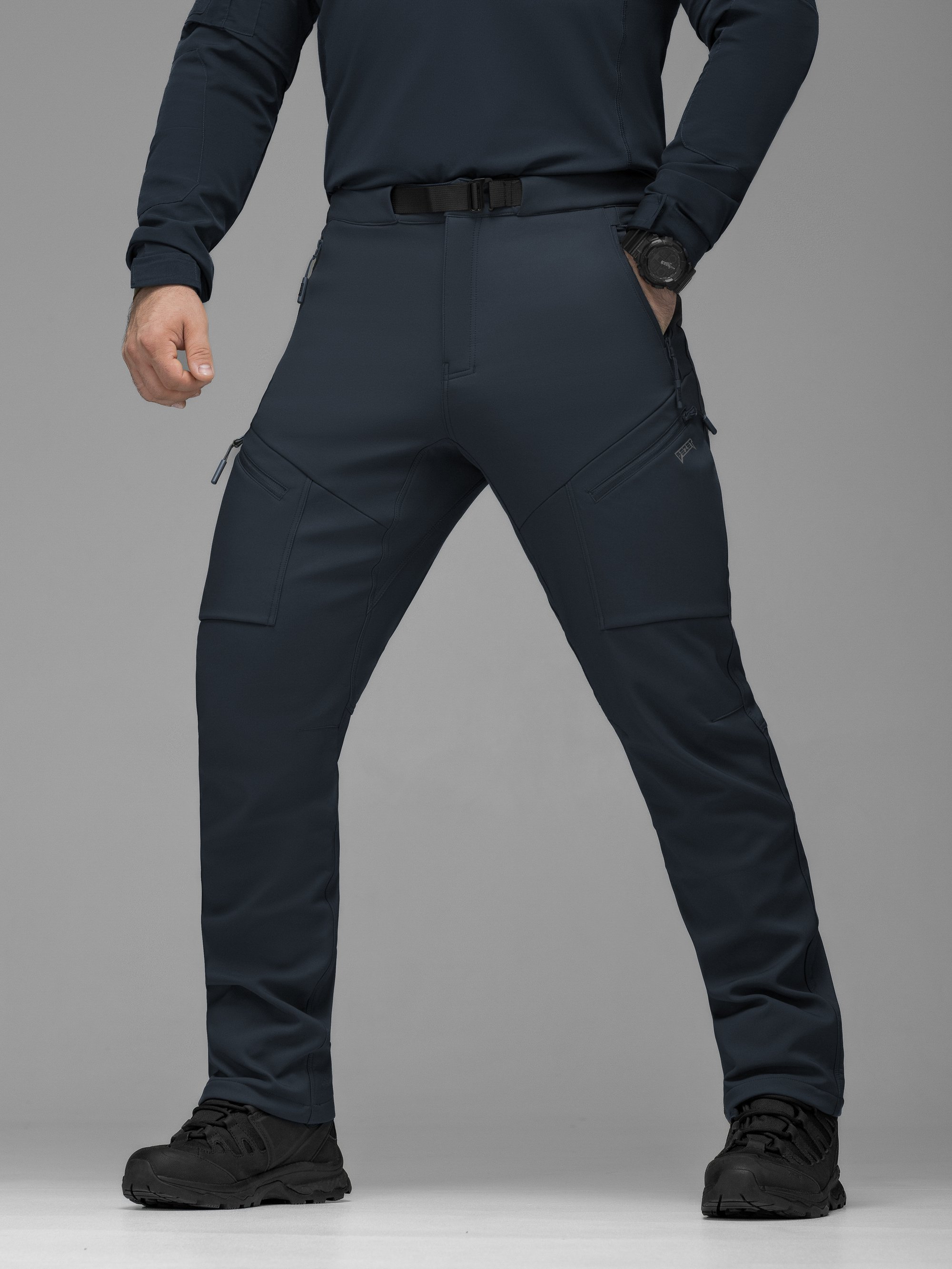 Штани карго тактичні Softshell BEZET Techwear синій - Фото 2