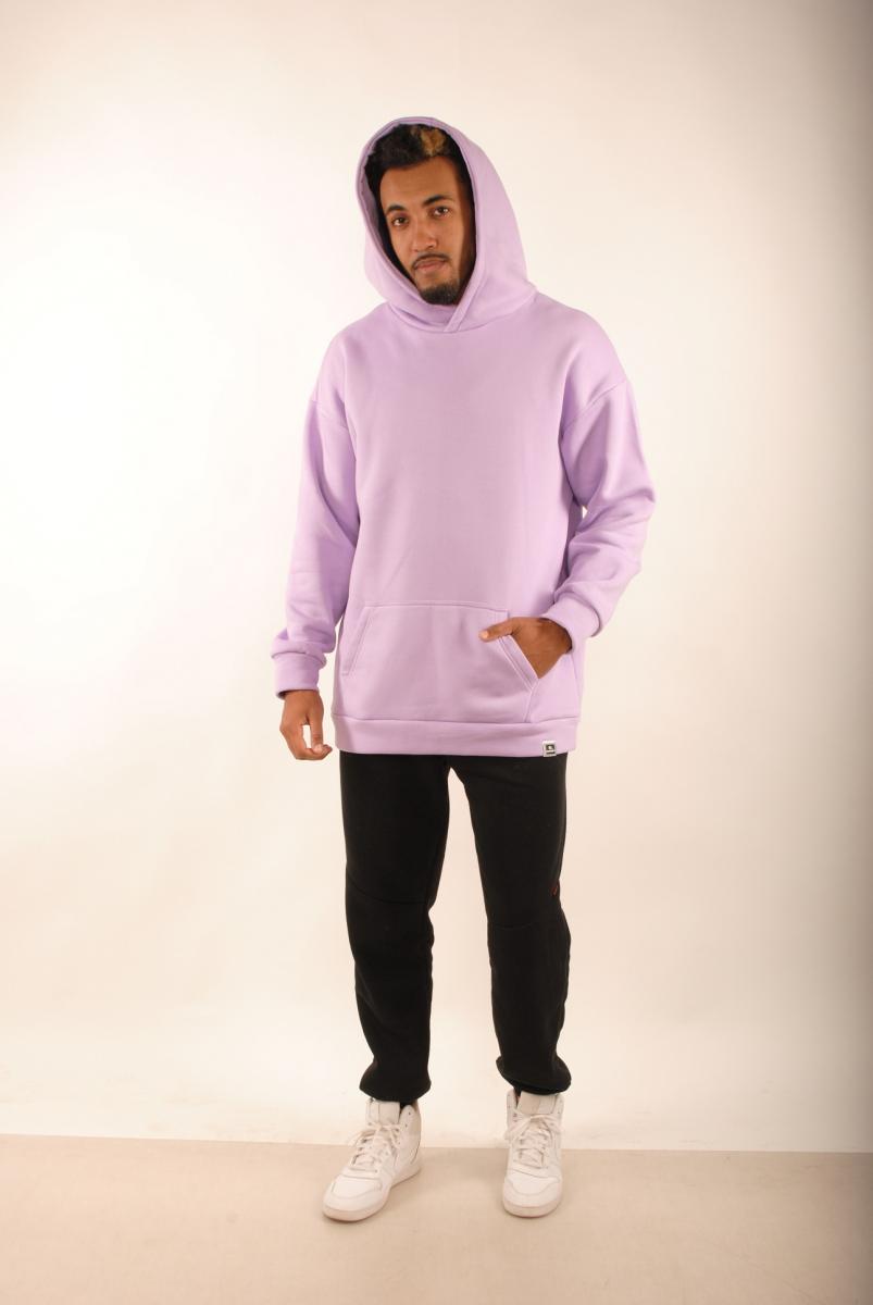 Худі оверсайз з начосом чоловічий Hi Mate Lavanda man