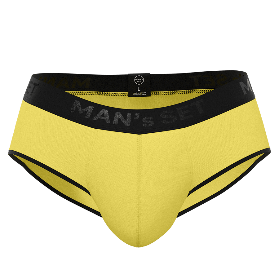 Чоловічі анатомічні брифи з бавовни, Anatomic Briefs Black Series, жовтий MansSet