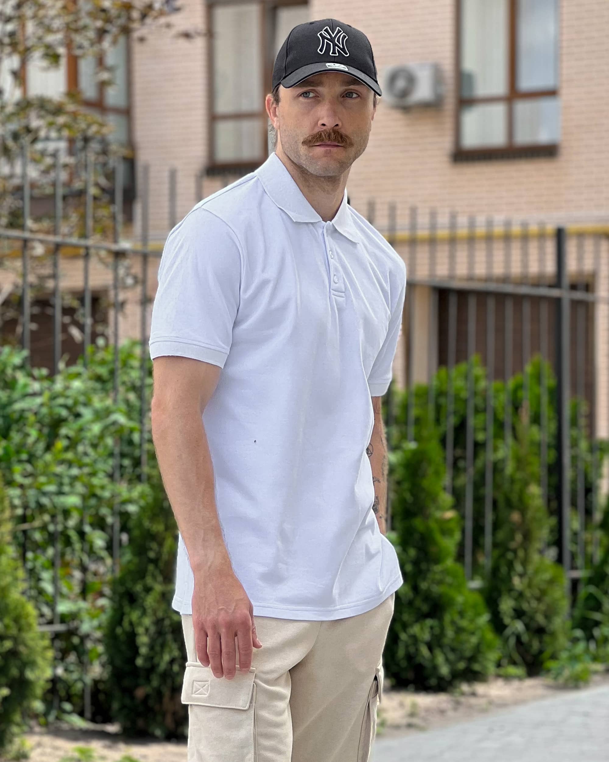 Поло однотонне біле Olymp