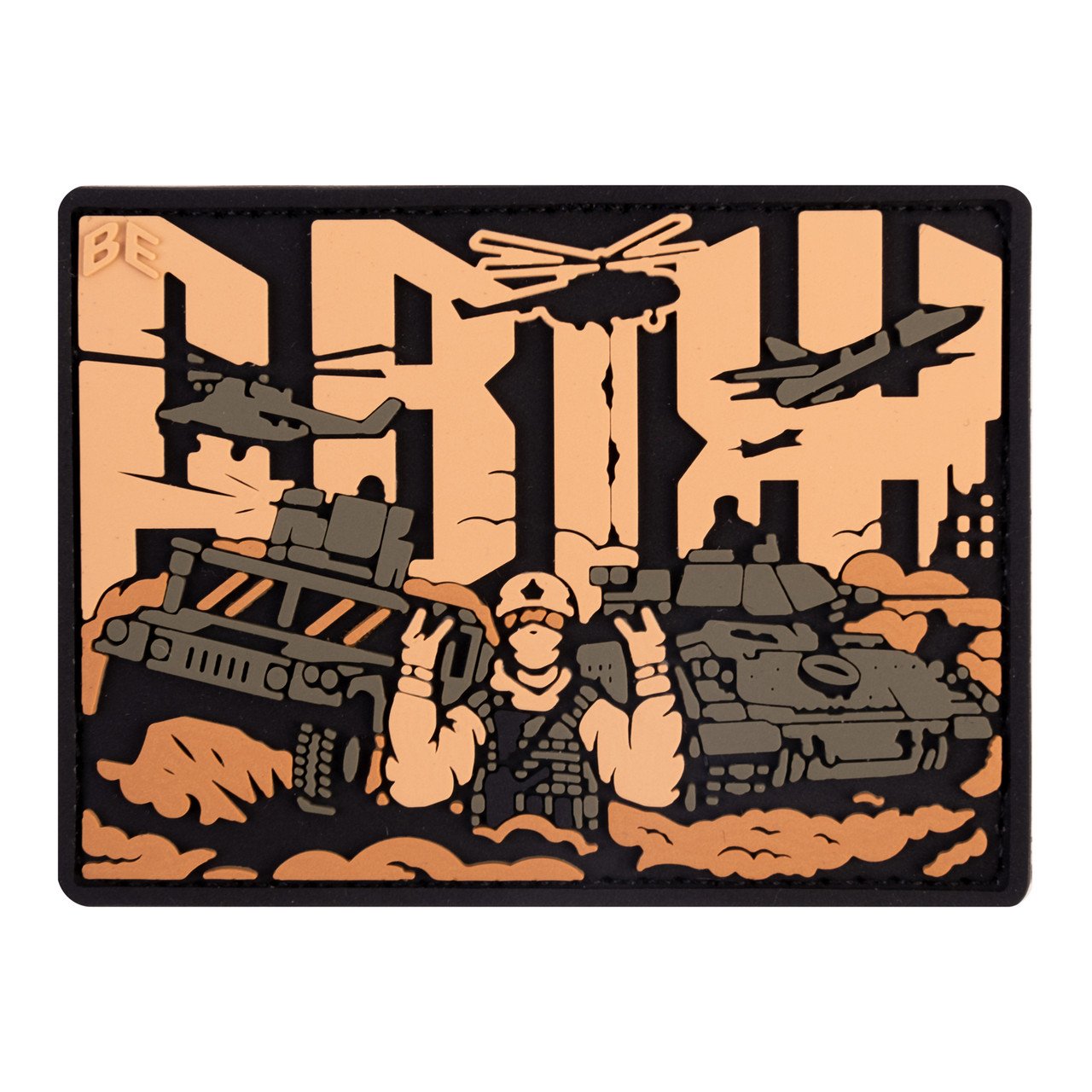 ПВХ патч "Двіж" кайот-олива - Brand Element