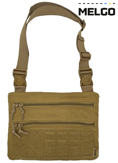 Тактична сумка через плече Койот Cordura 1000 D MELGO