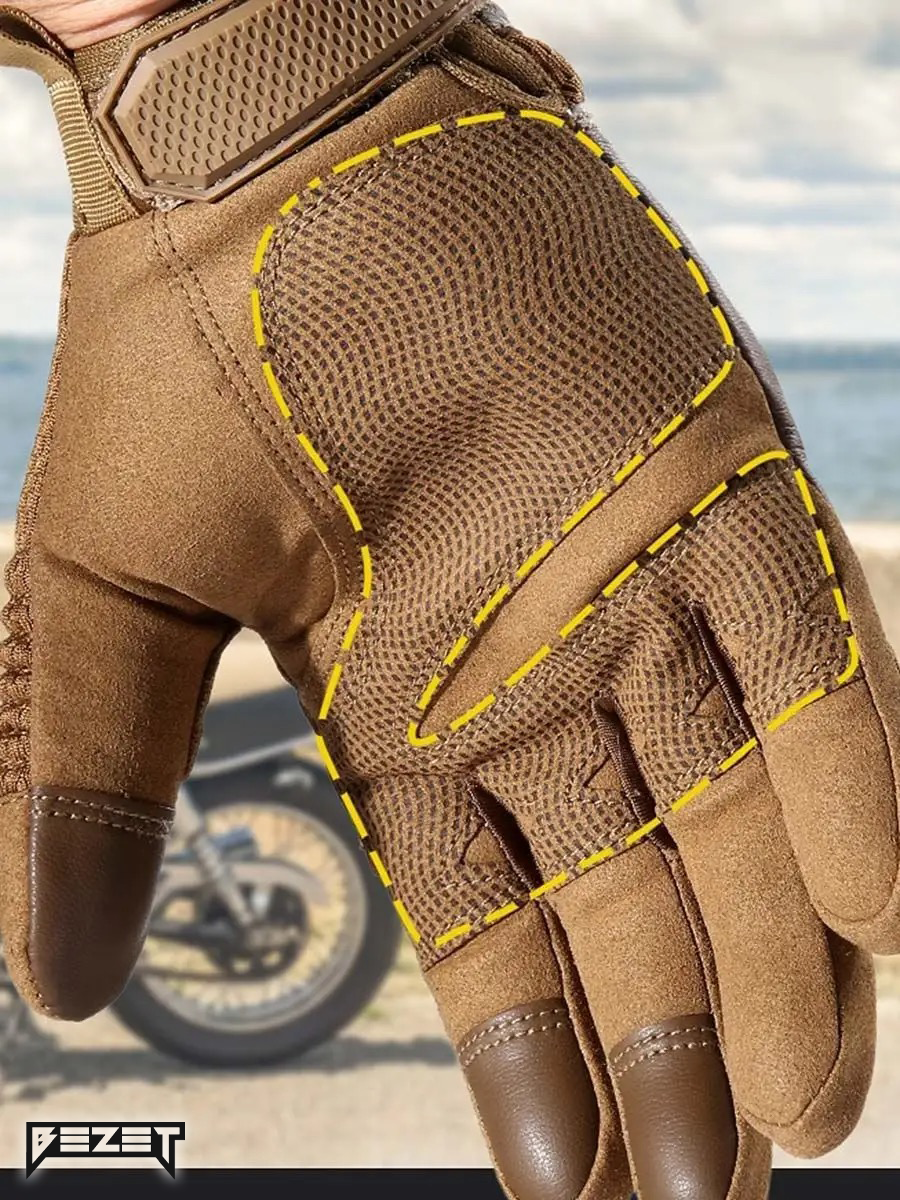 Рукавиці тактичні BEZET Hawk пісочний - Фото 14