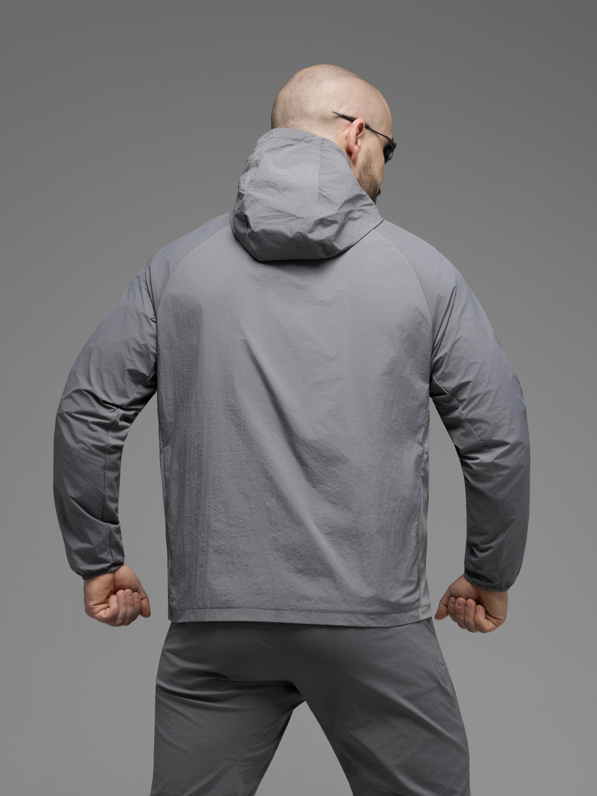 Куртка вітрівка BEZET Solguard UV 100 сірий - Фото 4