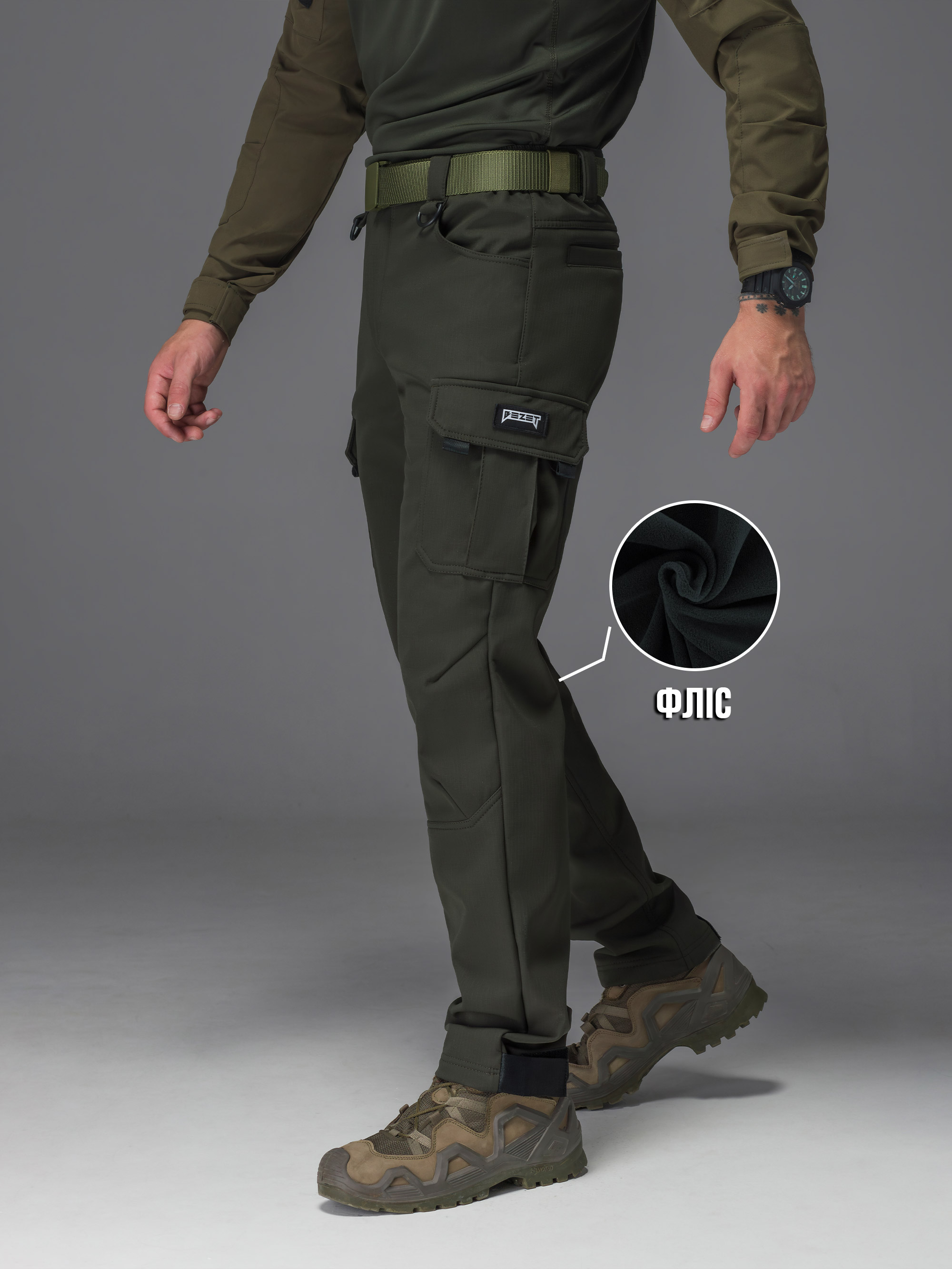 Брюки карго теплые BEZET Патрон 2.0 хаки