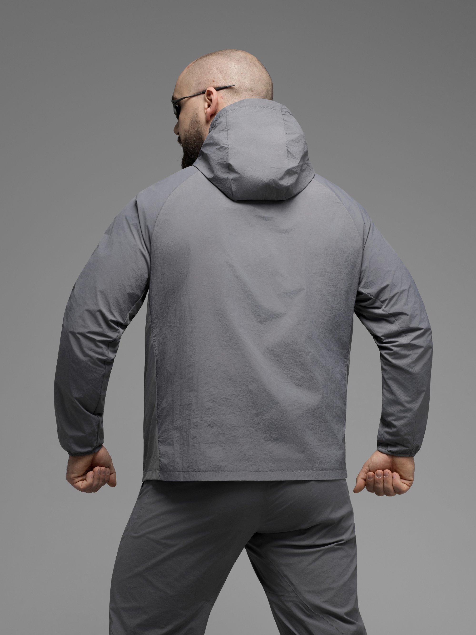 Куртка вітрівка BEZET Solguard UV 100 сірий - Фото 3