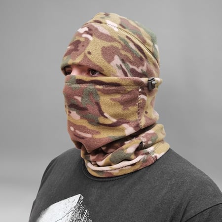 Теплий Комплект Шапка + Баф "MULTICAM" (Фліс) Armoline