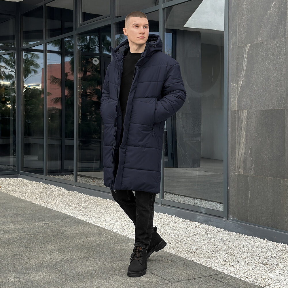 Темно-синя зимова куртка для чоловіків Pobedov Legas