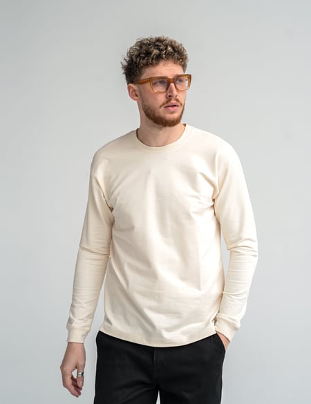 Чоловічі футболки з довгим рукавом Long sleeve Teamv Бежевий