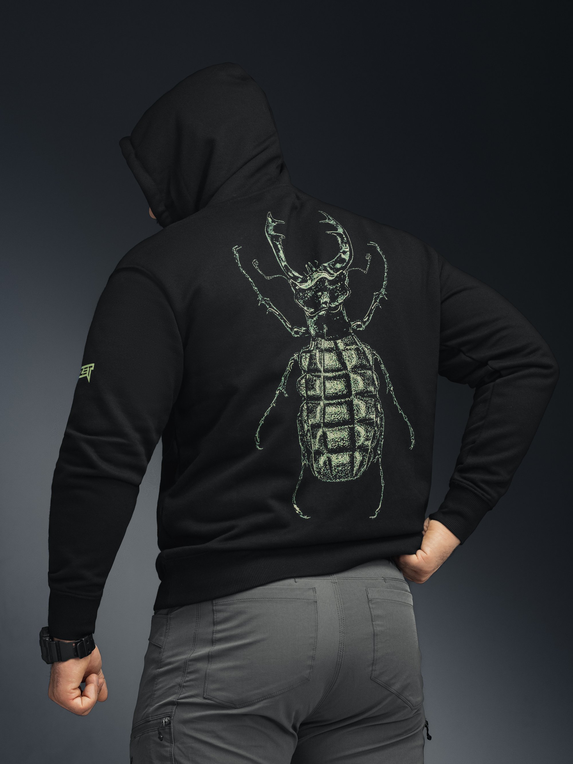 Худі BEZET Scarab Ops чорний - Фото 9