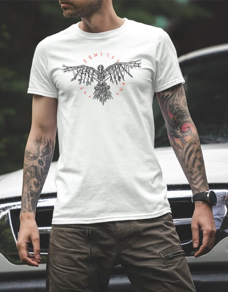 Футболка Raven of Odin біла We feel