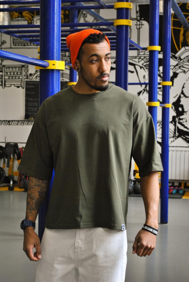 Футболка оверсайз хакі Hi Mate