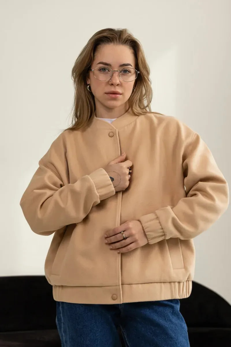 Бомбер жіночий Reload - Loom, бежевий