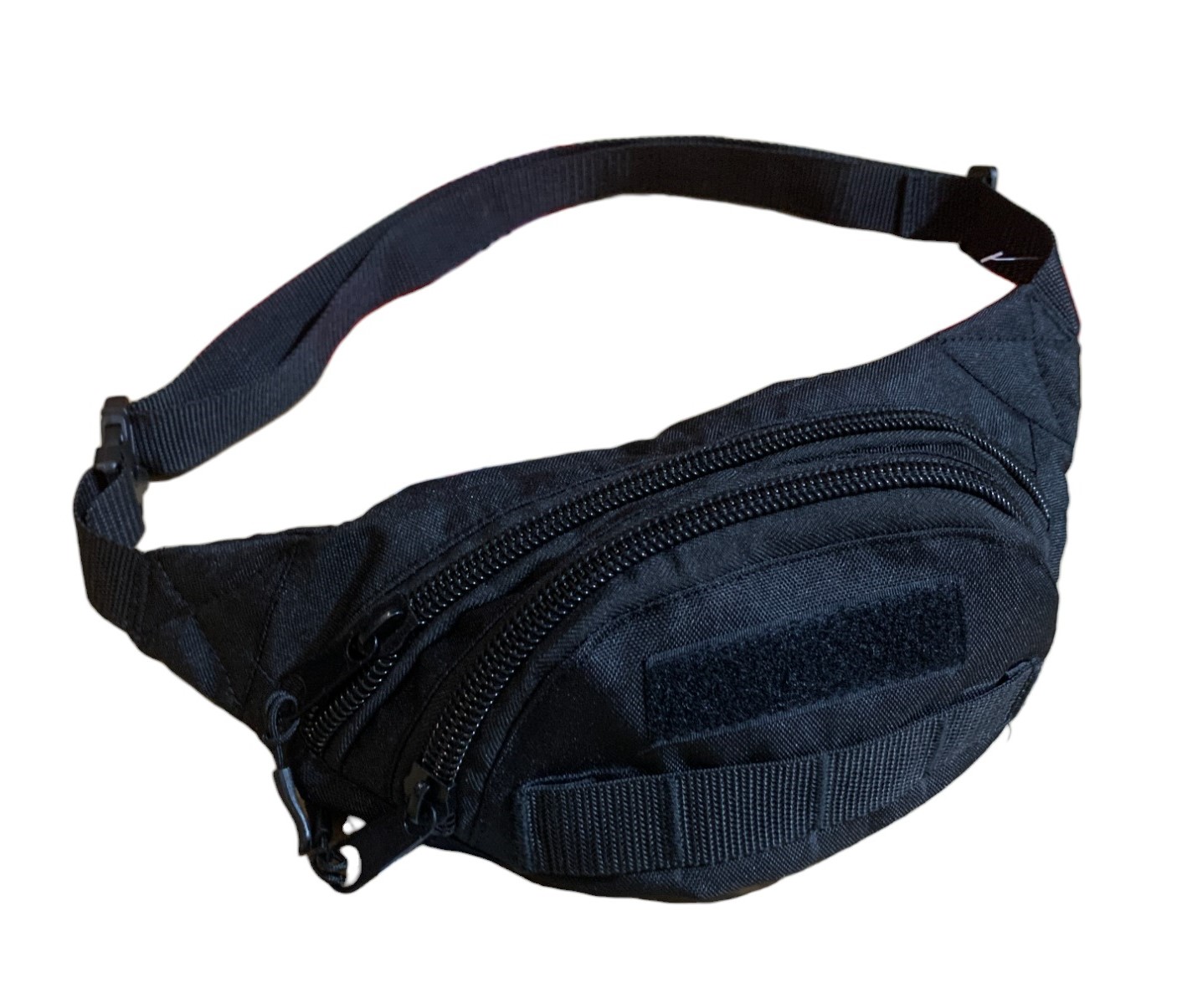 Сумка-бананка поясна оксфорд PU чорний з двома відділеннями Tactic4Profi