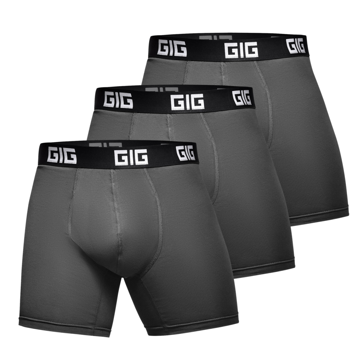 Комплект трусів Dynamic подовжені. Колір Темно-Сірий, 3 шт GIG MILITARY