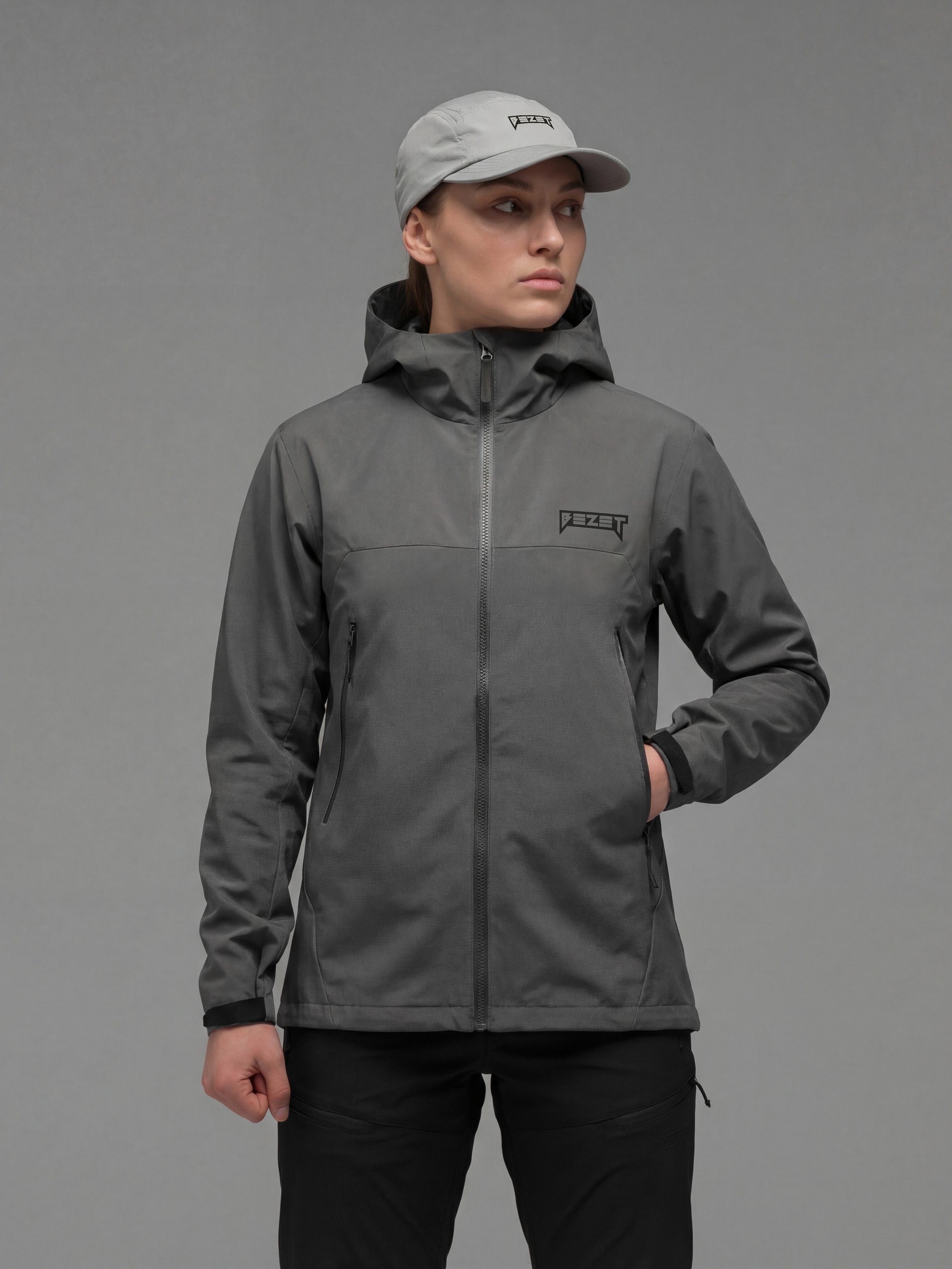 Куртка жіноча вітрівка BEZET WindBreaker сірий - Фото 1