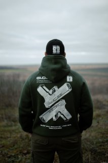 Худі овкрсайз оливкове "Glock 2.0" Bad Boy Company