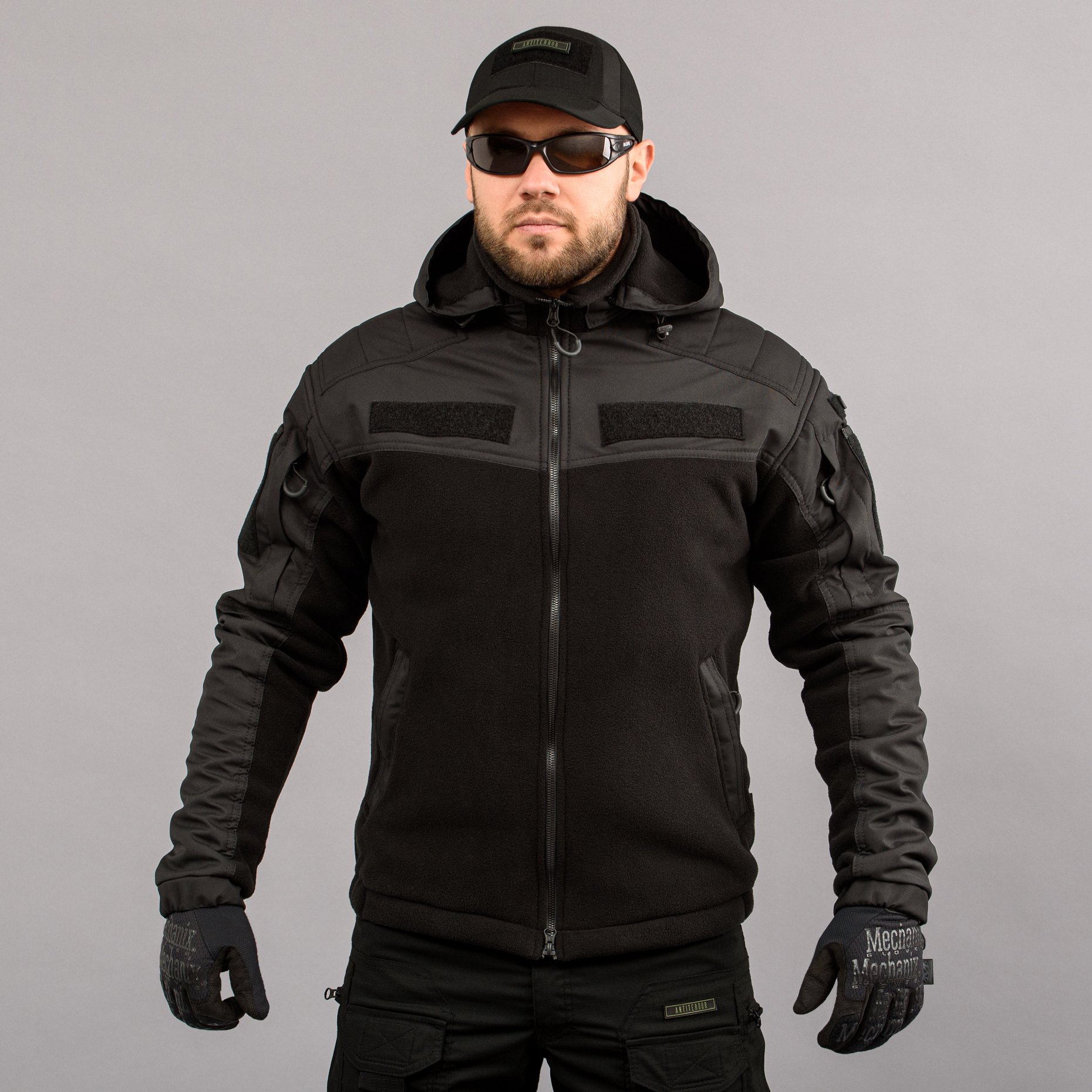 Толстовка з капюшоном "ANTITERROR II" BLACK Armoline