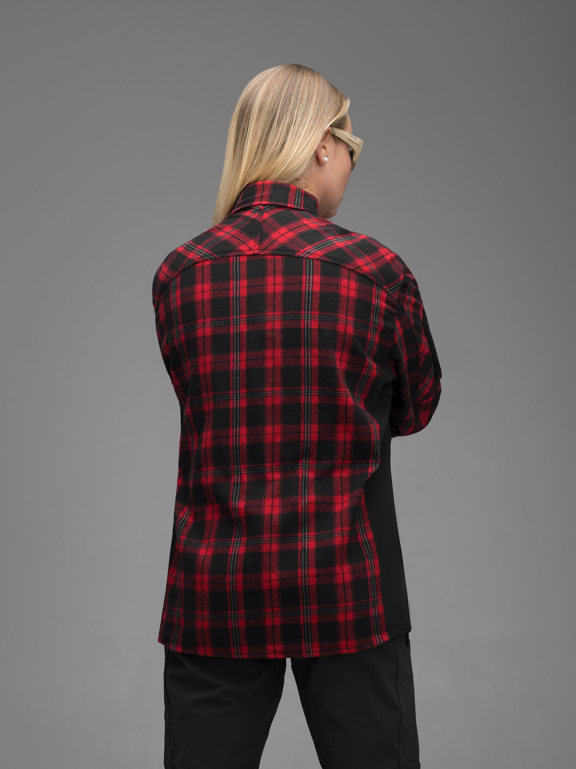 Сорочка фланелева жіноча BEZET Defender чорний/червоний - Фото 7