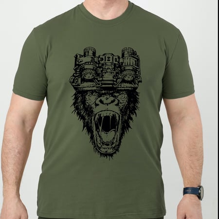 Футболка стрейч з малюнком №8 RMilitary Олива