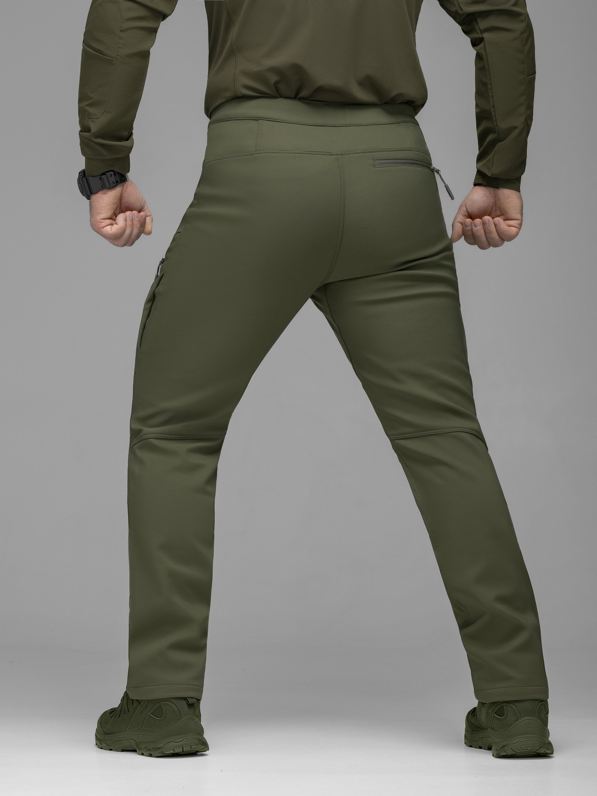 Штани карго тактичні Softshell BEZET Techwear хакі - Фото 11