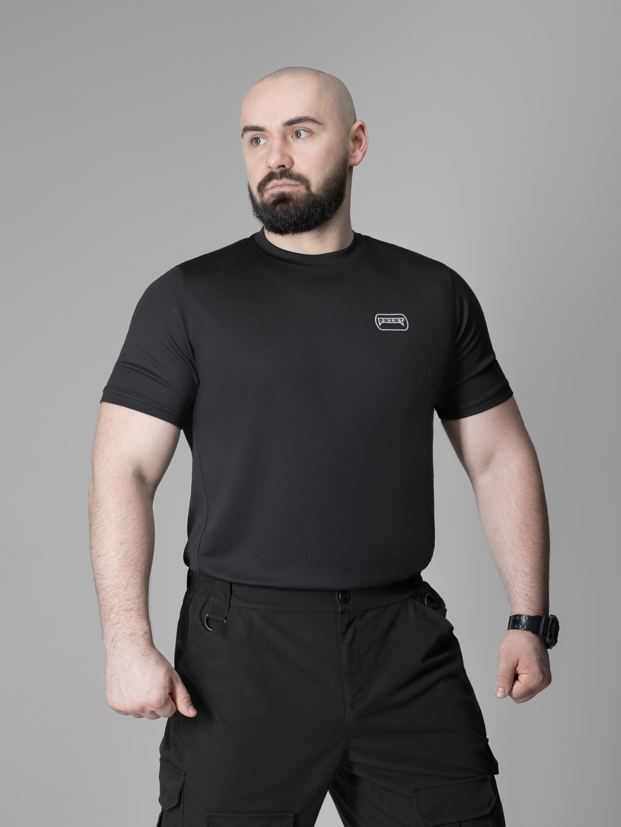 Футболка быстросохнущая тактическая BEZET Basic черный - Фото 6
