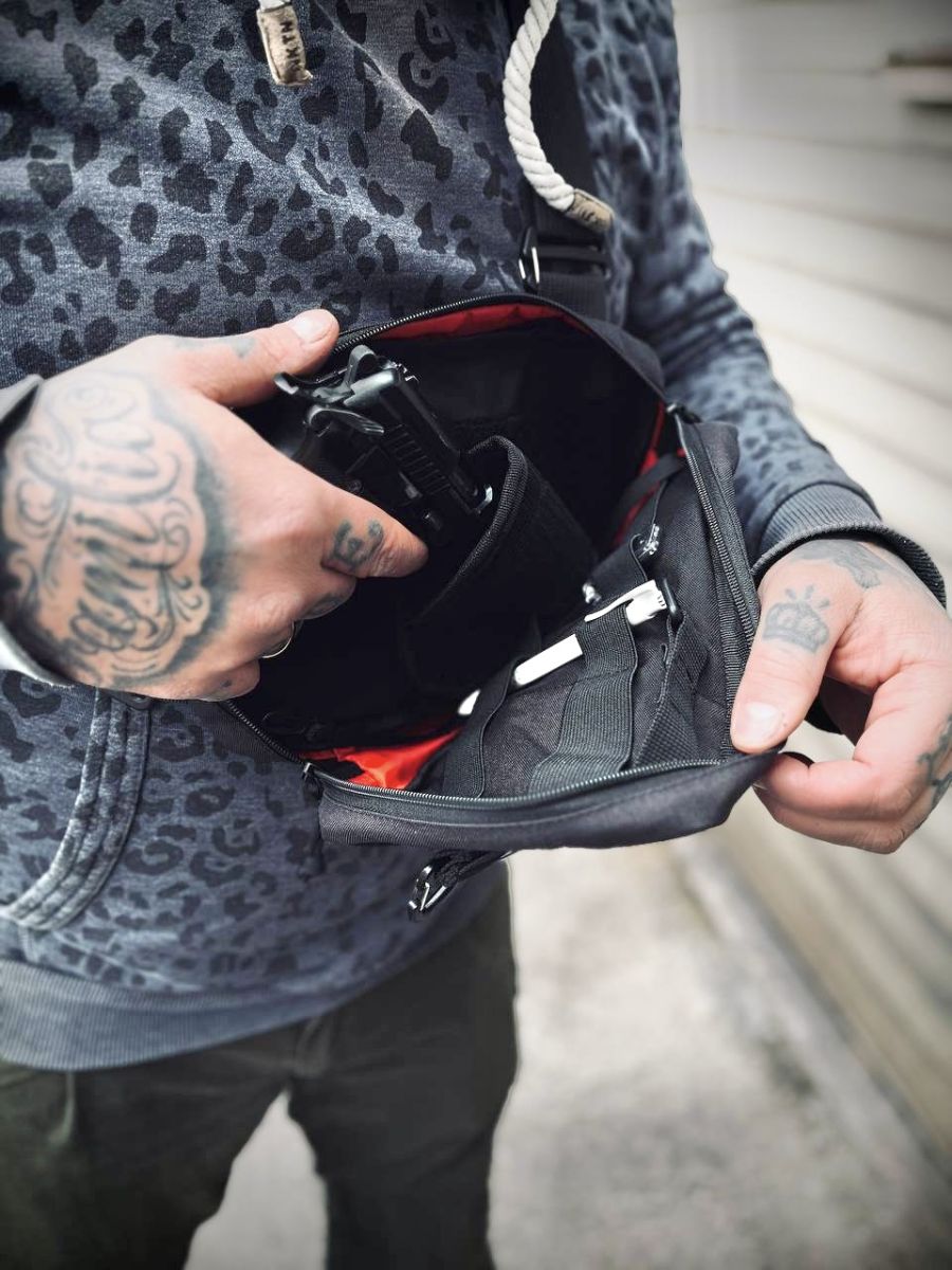 Сумка з кобурою в середині К1, Чорна Чорна AVGear