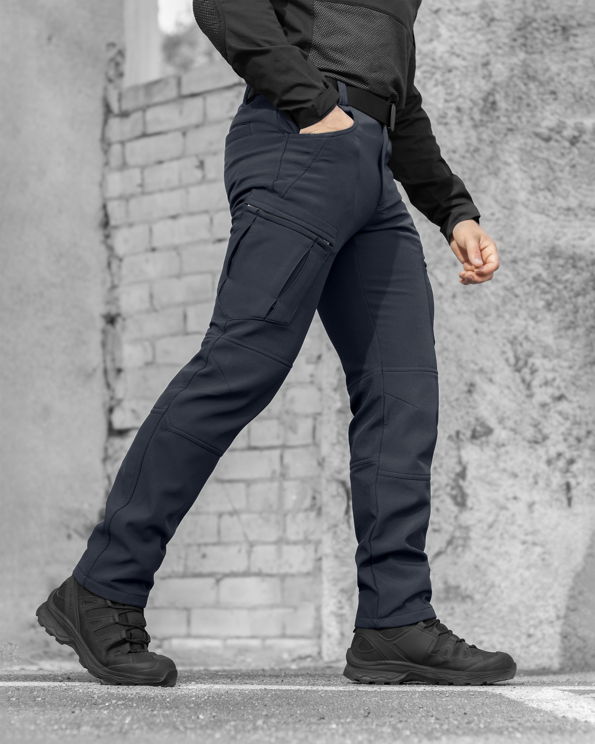 Штани карго тактичні Softshell BEZET Ешелон темно-сірий - Фото 6