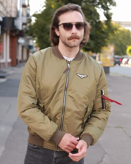 Бомбер MA-1 олива Olymp