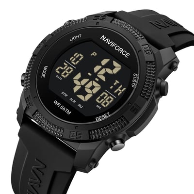 Чоловічий водостійкий тактичний годинник Naviforce Europe Black - Фото 1