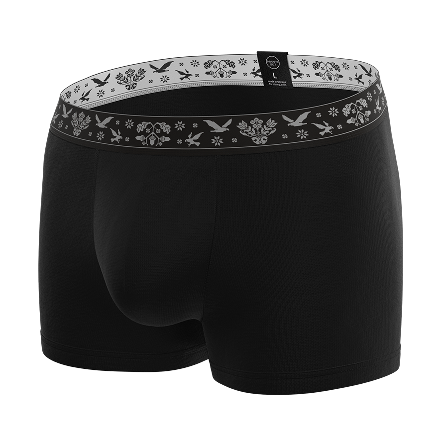 Мужские анатомические боксеры, Ukrainian Intimate 2.0 Micromodal, чёрный MansSet
