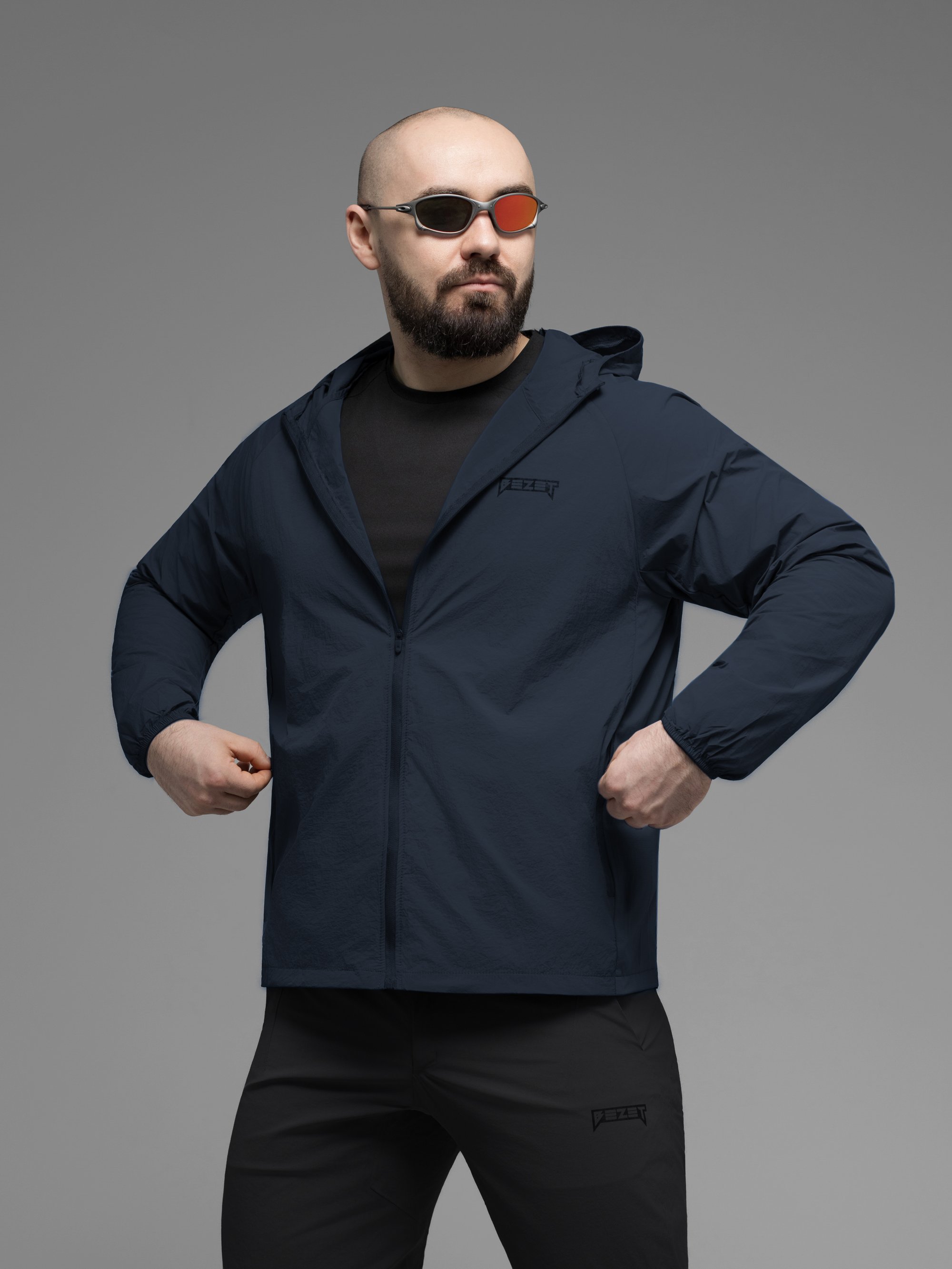 Куртка вітрівка BEZET Solguard UV 100 синій - Фото 8