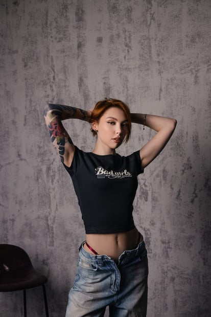 Кроп топ футболка "Bad Girl" Bad Boy Company