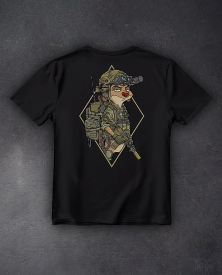 Футболка з принтом "Tactical Timon" чорна We feel