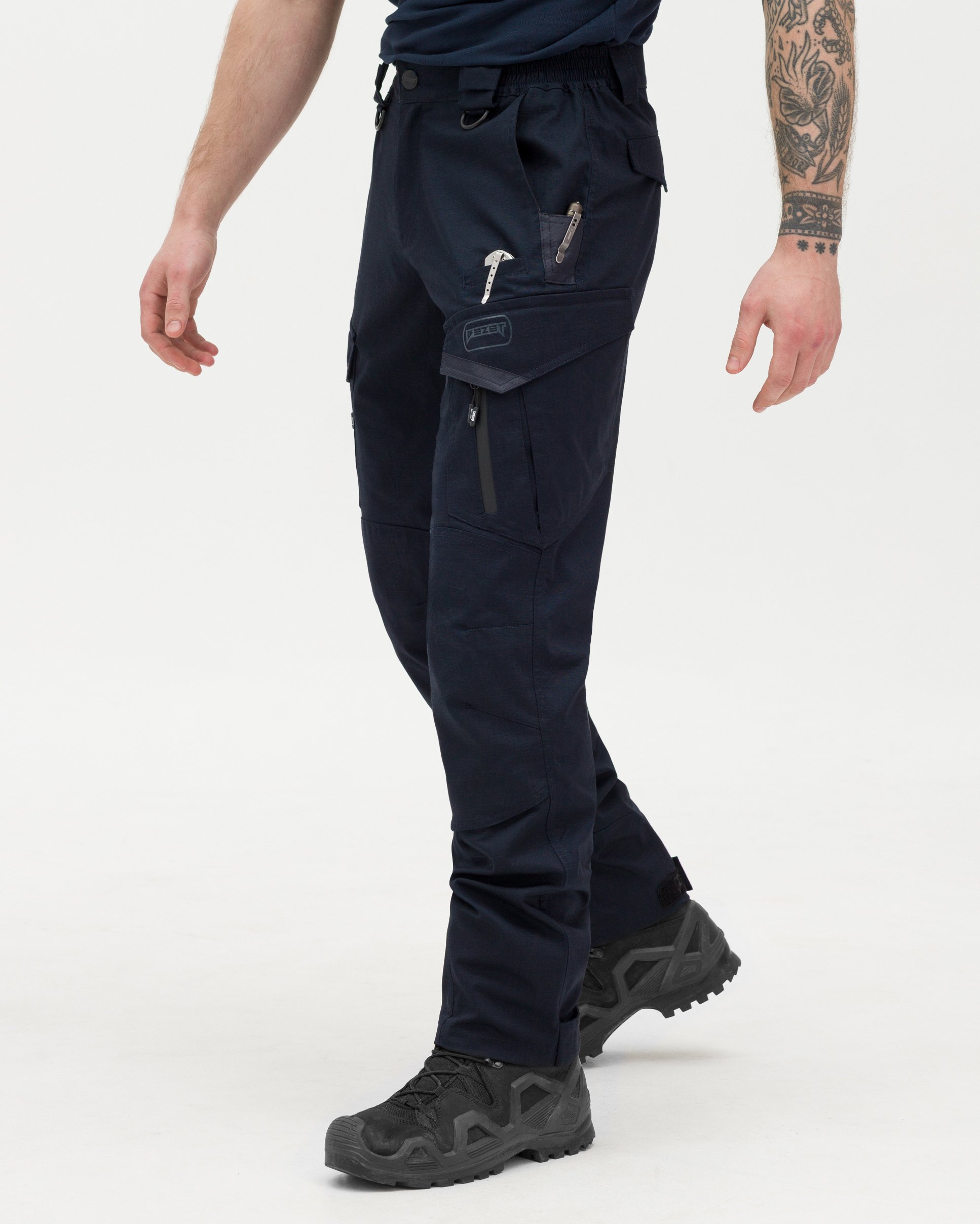 КОМПЛЕКТ (БРЮКИ КАРГО ТАКТИЧНІ BEZET ONYX СИНІЙ, ФУТБОЛКА ПОЛО ТАКТИЧНА ДСНС BEZET СИНІЙ) - Фото 11