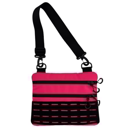 Тактична чоловіча сумка через плече RoKit Pink Black M із MOLLE та панеллю велкро