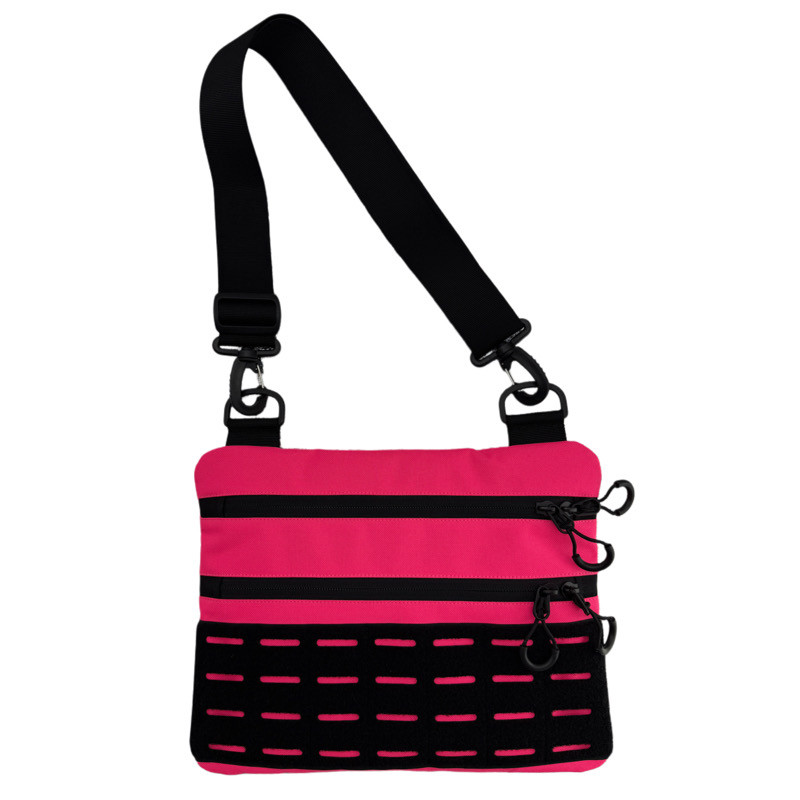 Сумка через плече кобура рожева, з велкро чорною HardKIT