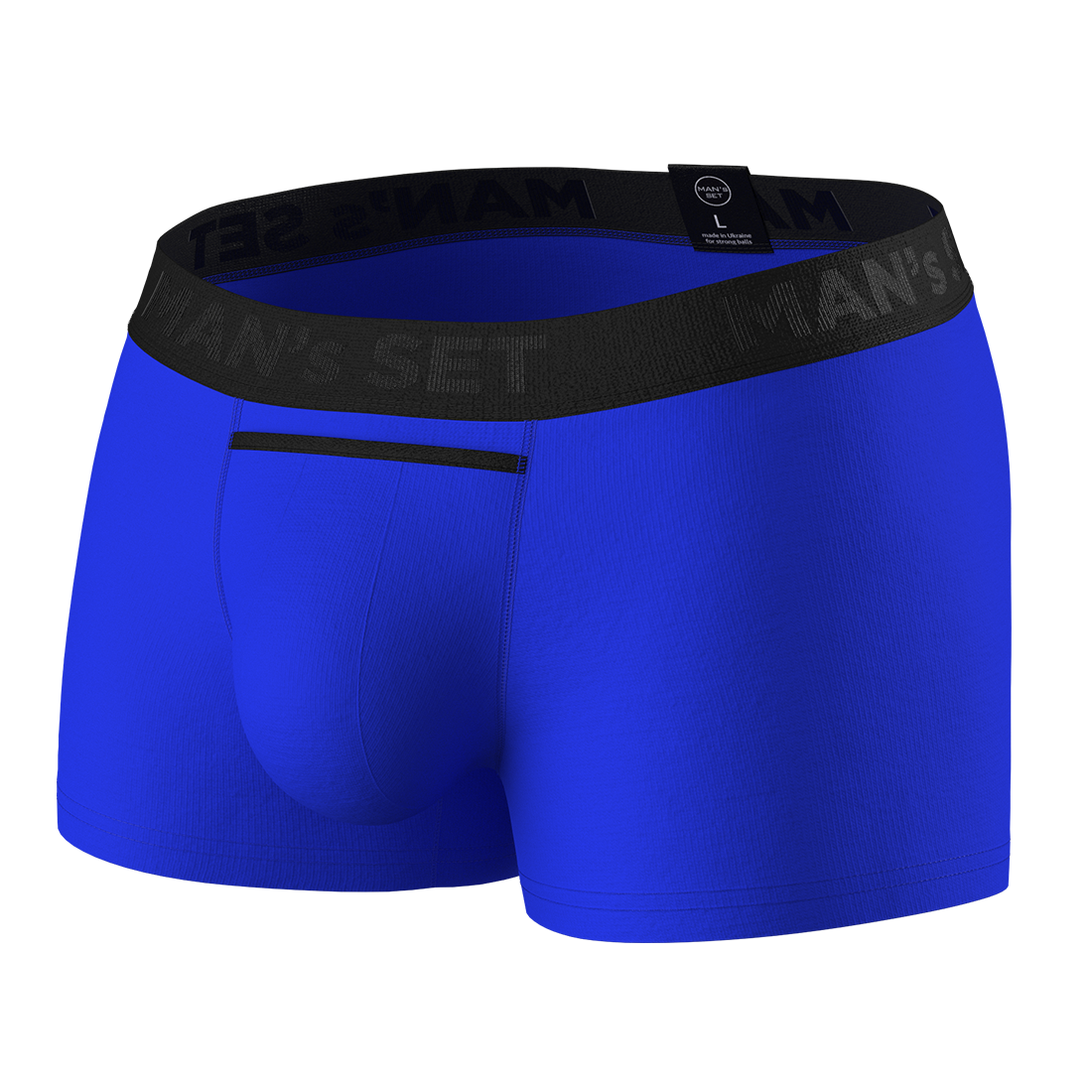 Чоловічі анатомічні боксери Anatomic Classic Black Series Micromodal, електрик MansSet - Фото 1