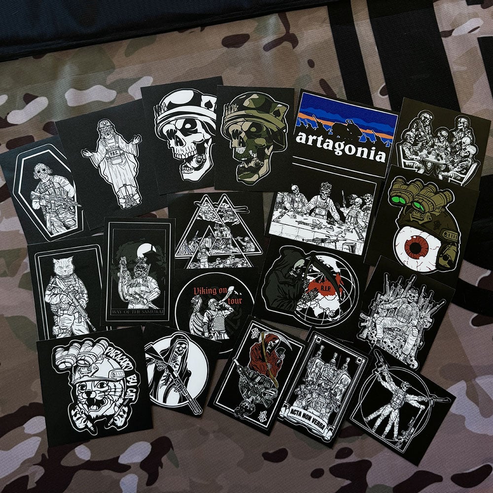 Набір military стікерів Paracord By Cat