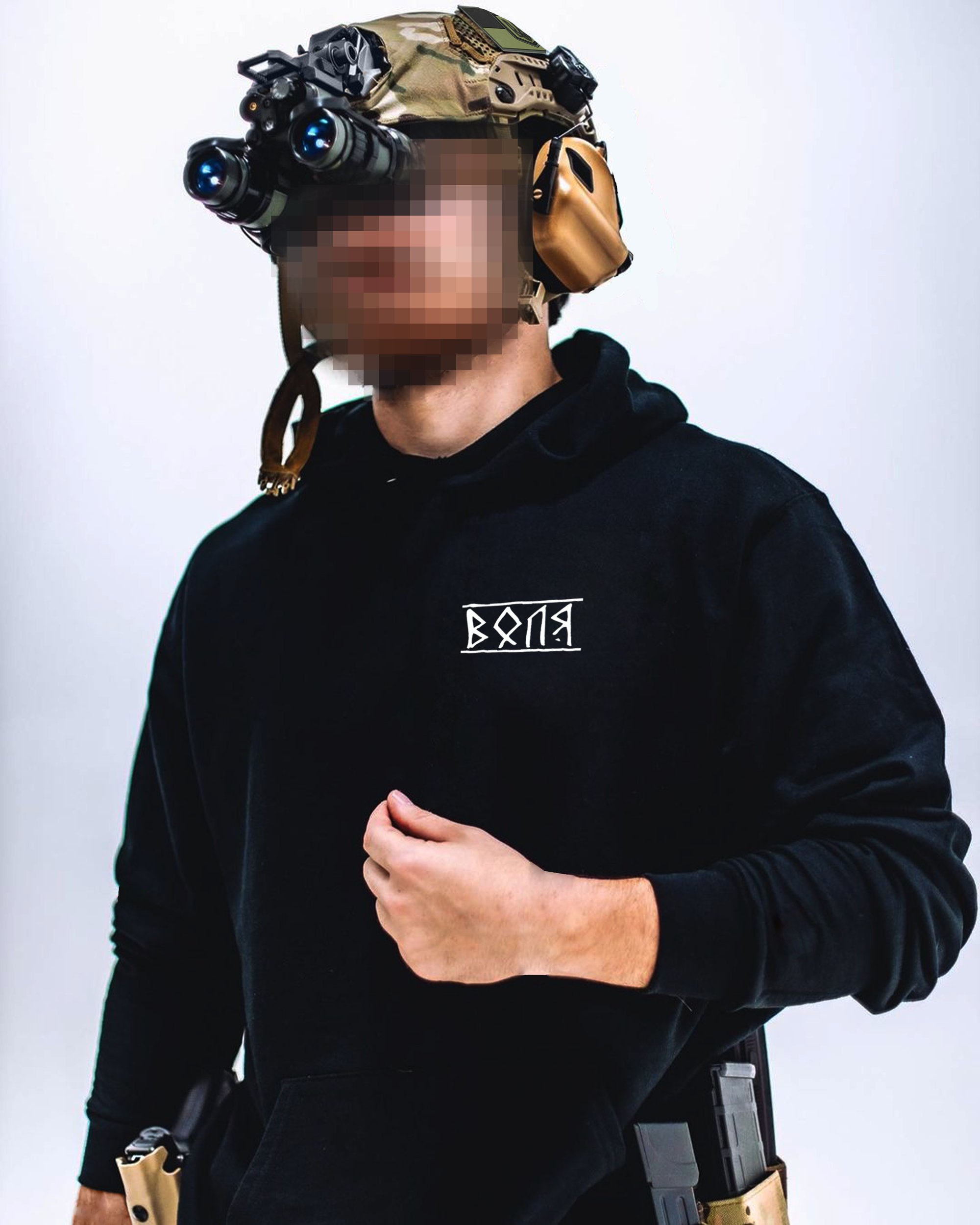 Худі утеплене Воля ver.1 чорне