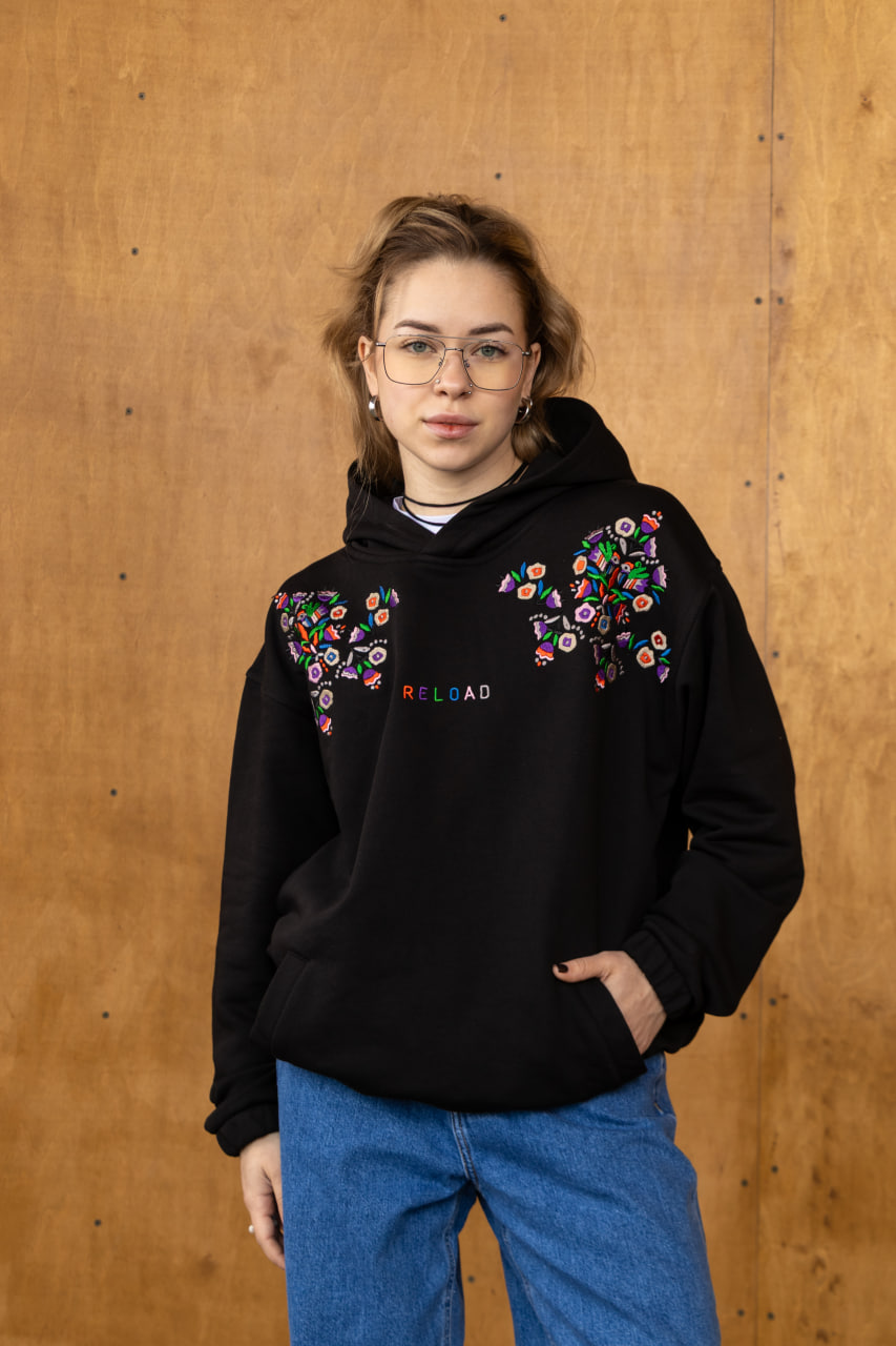 Худі Reload - Kvitka 01, чорний