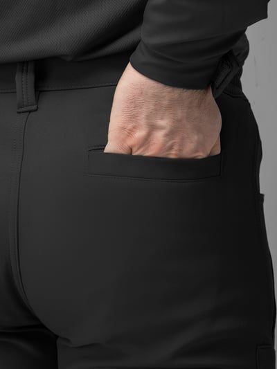 Зимові брюки карго тактичні Softshell BEZET Ешелон чорні - Фото 17