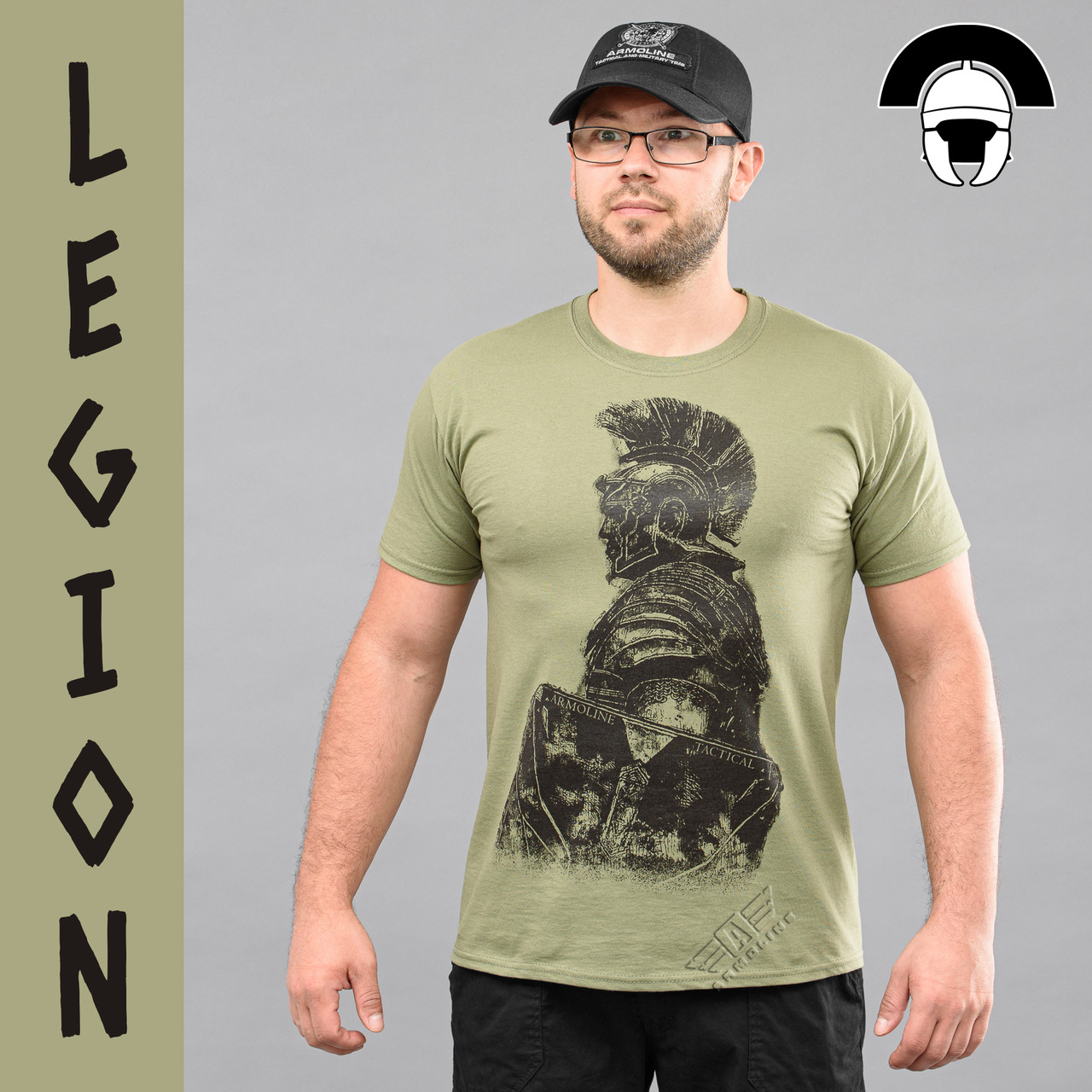 Футболка з принтом "LEGION" OLIVE Armoline