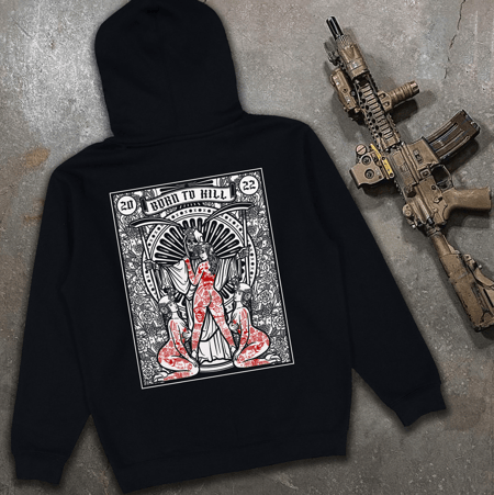 Худі з принтом born to kill чорне на флісі / без флісу We feel